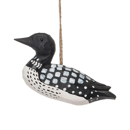 Wood Carved Loon Hanging Ornament| Hot