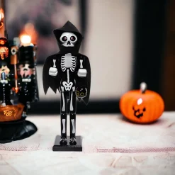 Wooden Halloween Skull Nutcracker|Kurt Adler Clearance