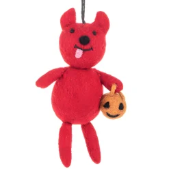 Wool Red Animal Trick or Treat Ornament| Hot