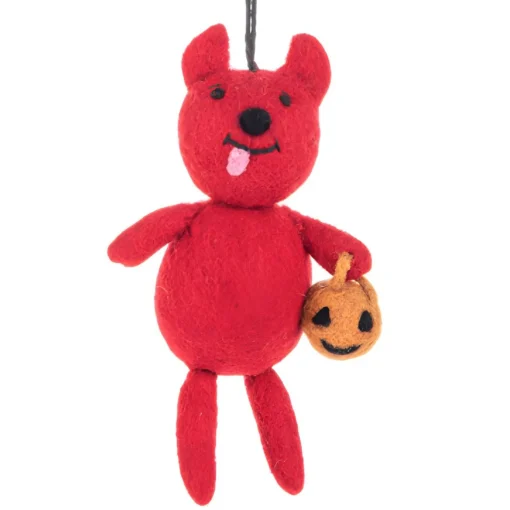 Wool Red Animal Trick or Treat Ornament| Hot